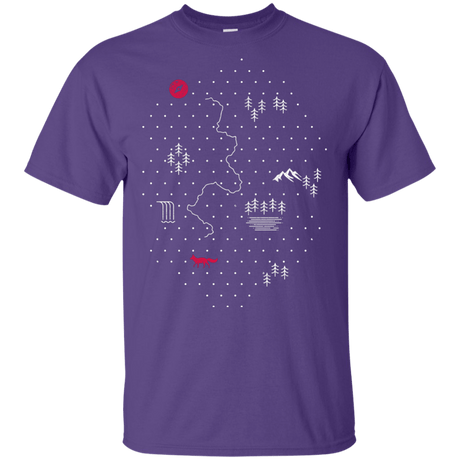 T-Shirts Purple / YXS Map of Nature Youth T-Shirt