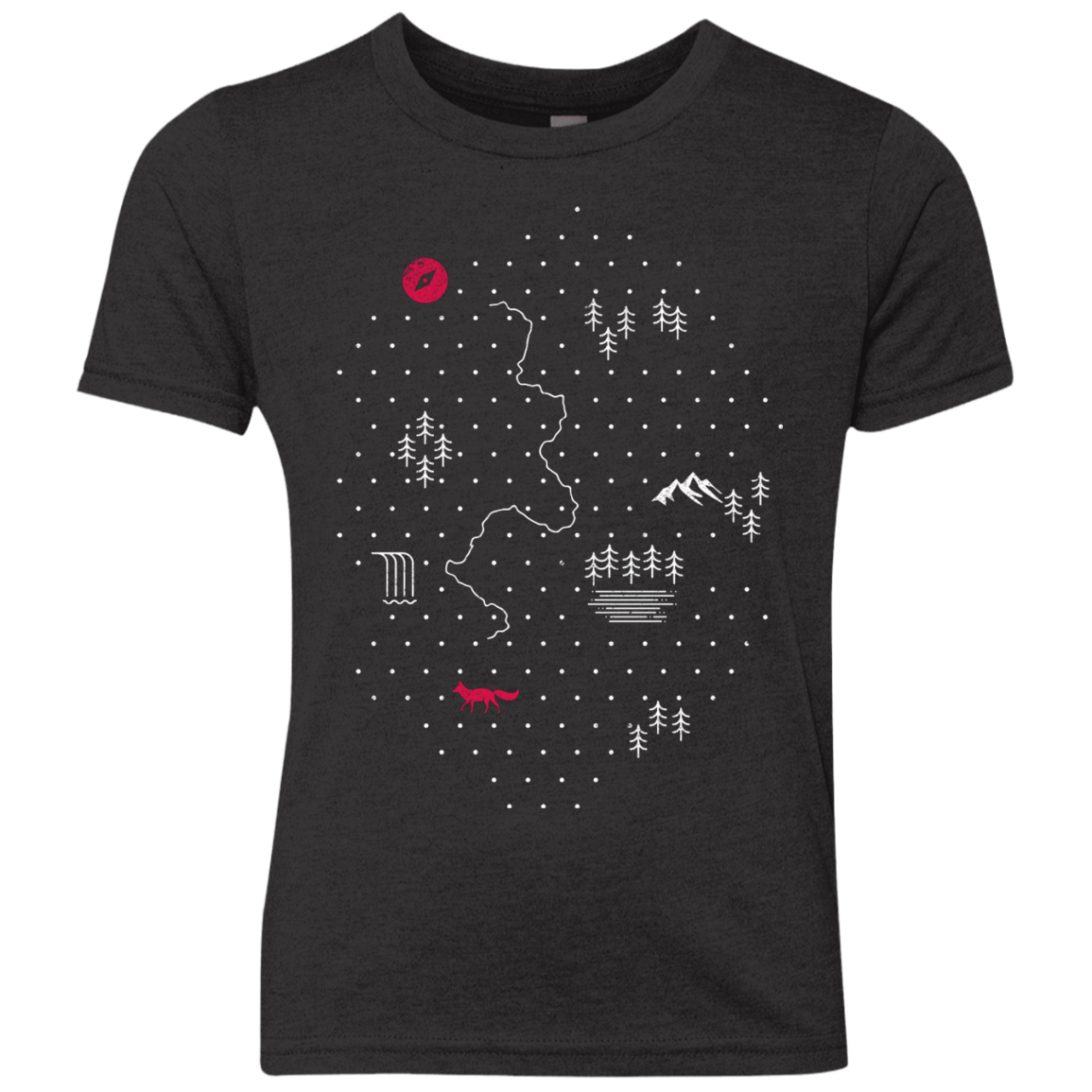 T-Shirts Vintage Black / YXS Map of Nature Youth Triblend T-Shirt