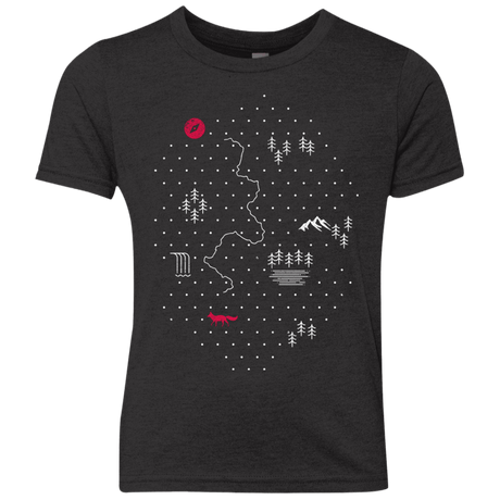 T-Shirts Vintage Black / YXS Map of Nature Youth Triblend T-Shirt