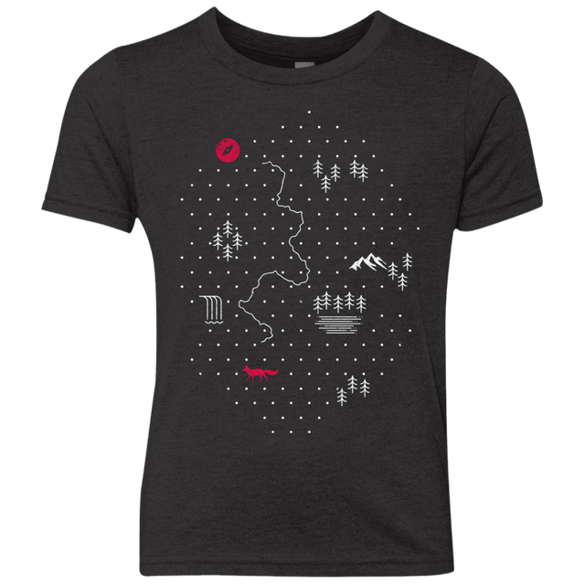 T-Shirts Vintage Black / YXS Map of Nature Youth Triblend T-Shirt