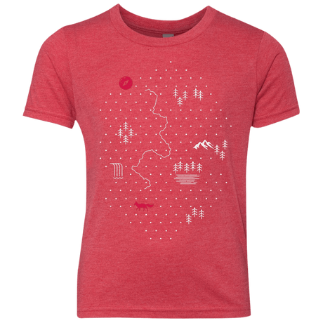 T-Shirts Vintage Red / YXS Map of Nature Youth Triblend T-Shirt