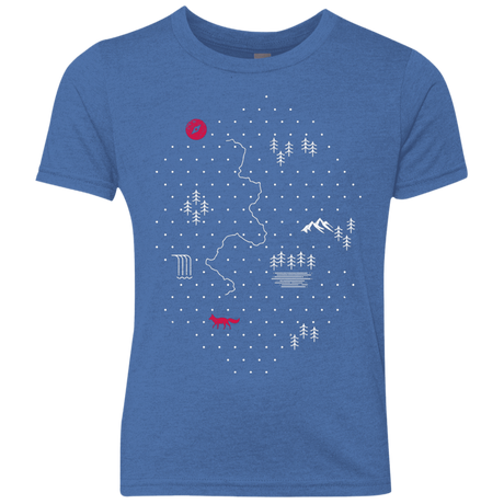 T-Shirts Vintage Royal / YXS Map of Nature Youth Triblend T-Shirt