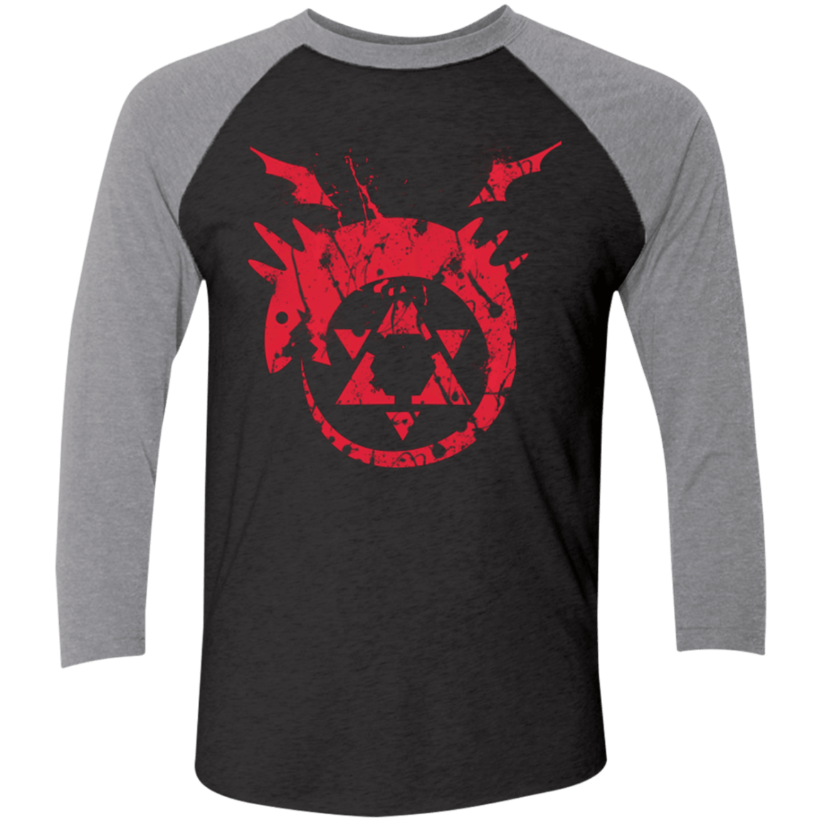 T-Shirts Vintage Black/Premium Heather / X-Small Mark of the Serpent Men's Triblend 3/4 Sleeve