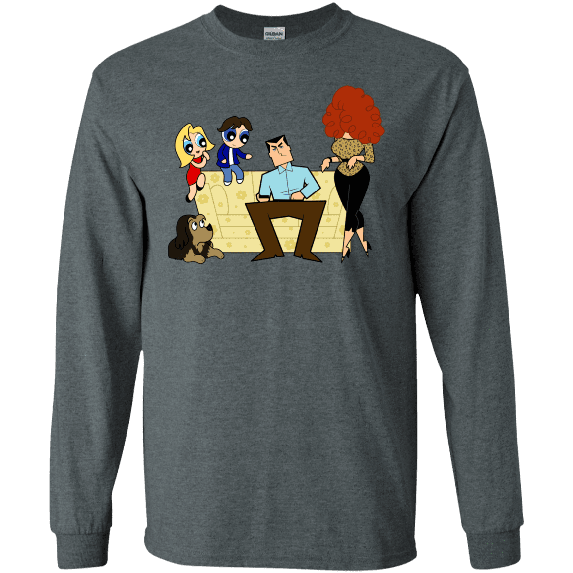 T-Shirts Dark Heather / S Married with Puffs Men's Long Sleeve T-Shirt