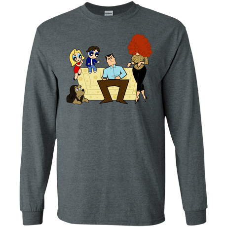 T-Shirts Dark Heather / S Married with Puffs Men's Long Sleeve T-Shirt