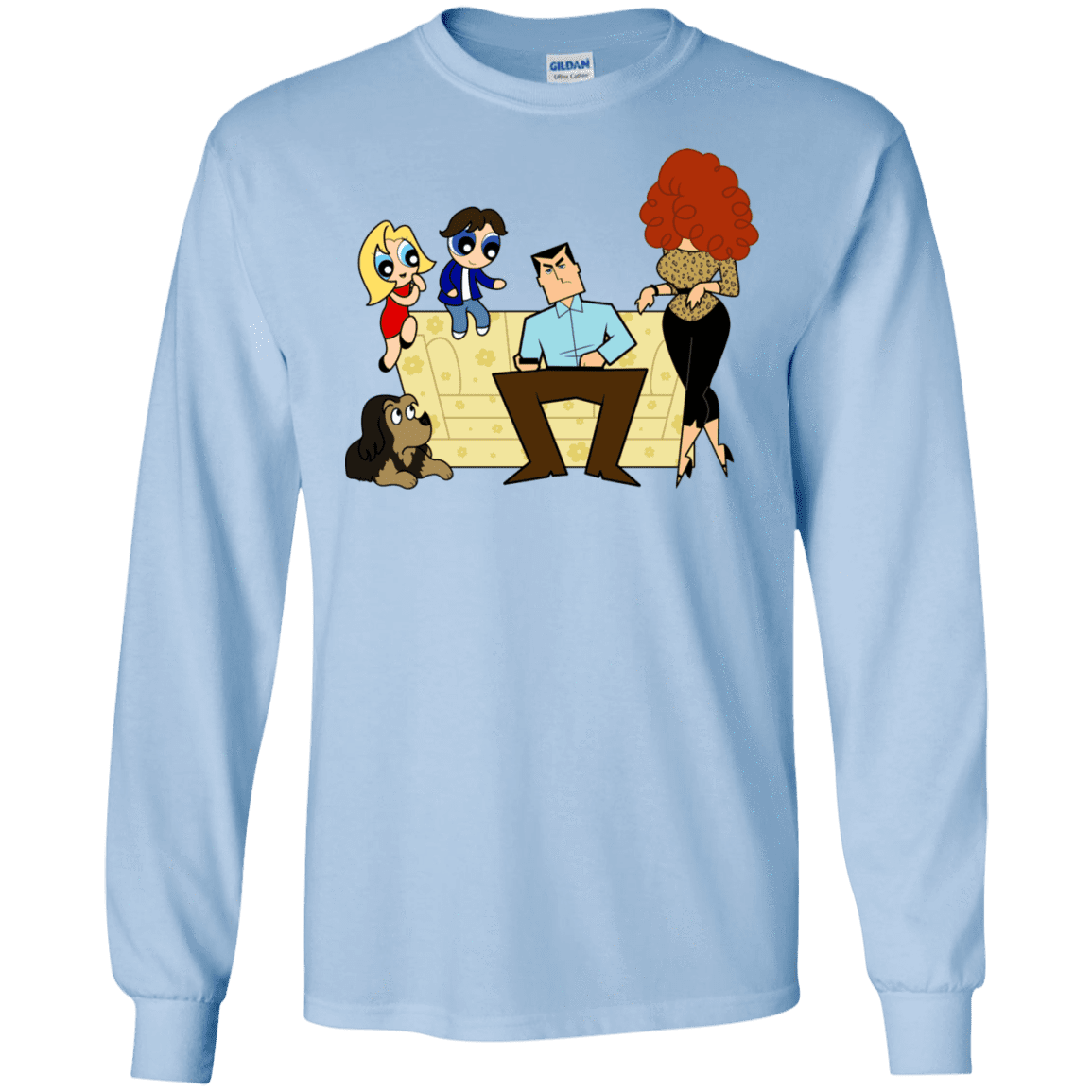 T-Shirts Light Blue / S Married with Puffs Men's Long Sleeve T-Shirt