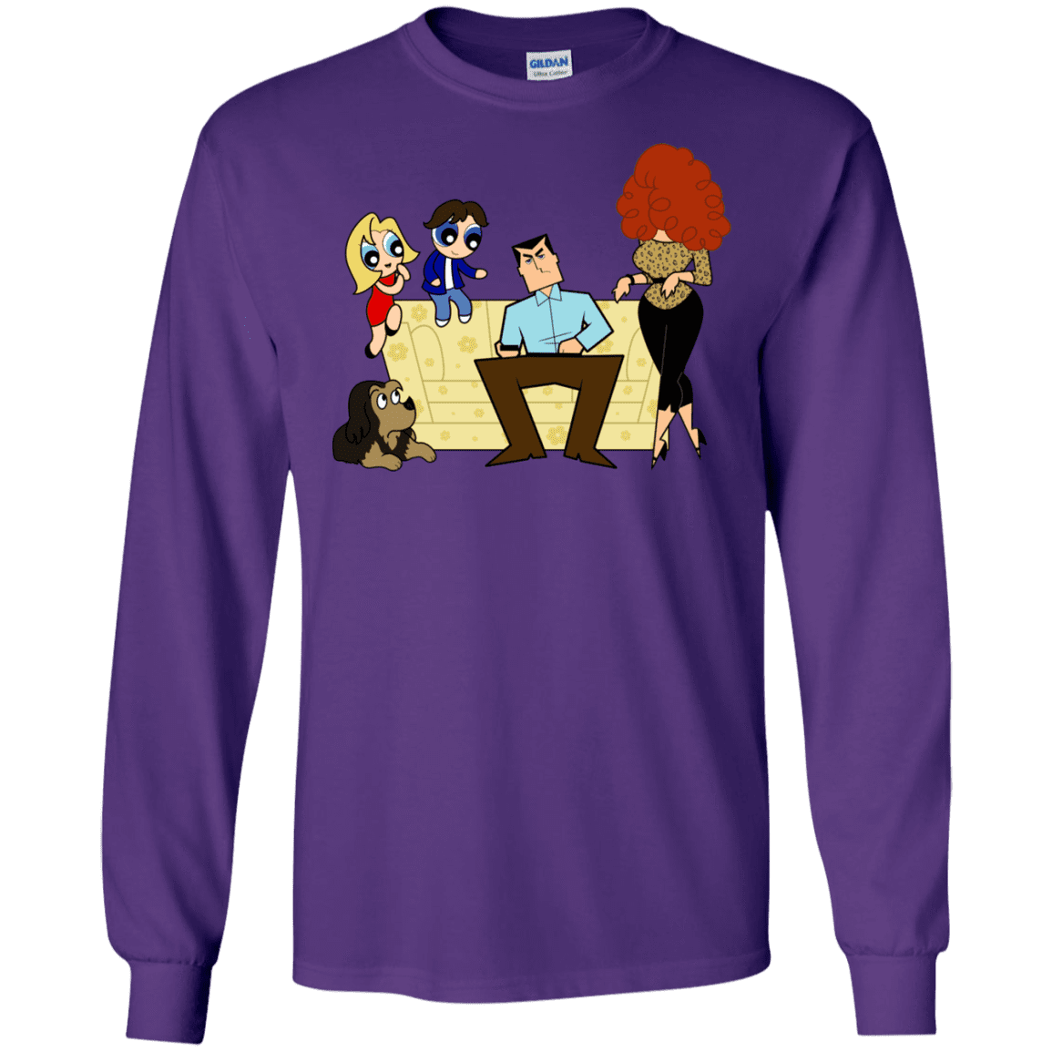 T-Shirts Purple / S Married with Puffs Men's Long Sleeve T-Shirt