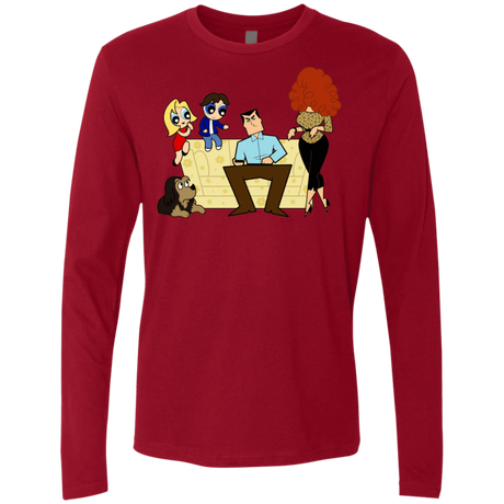 T-Shirts Cardinal / S Married with Puffs Men's Premium Long Sleeve