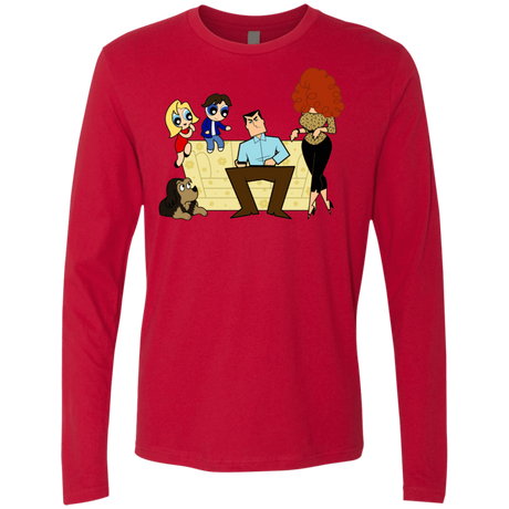 T-Shirts Red / S Married with Puffs Men's Premium Long Sleeve