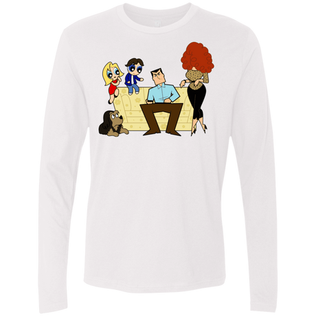 T-Shirts White / S Married with Puffs Men's Premium Long Sleeve