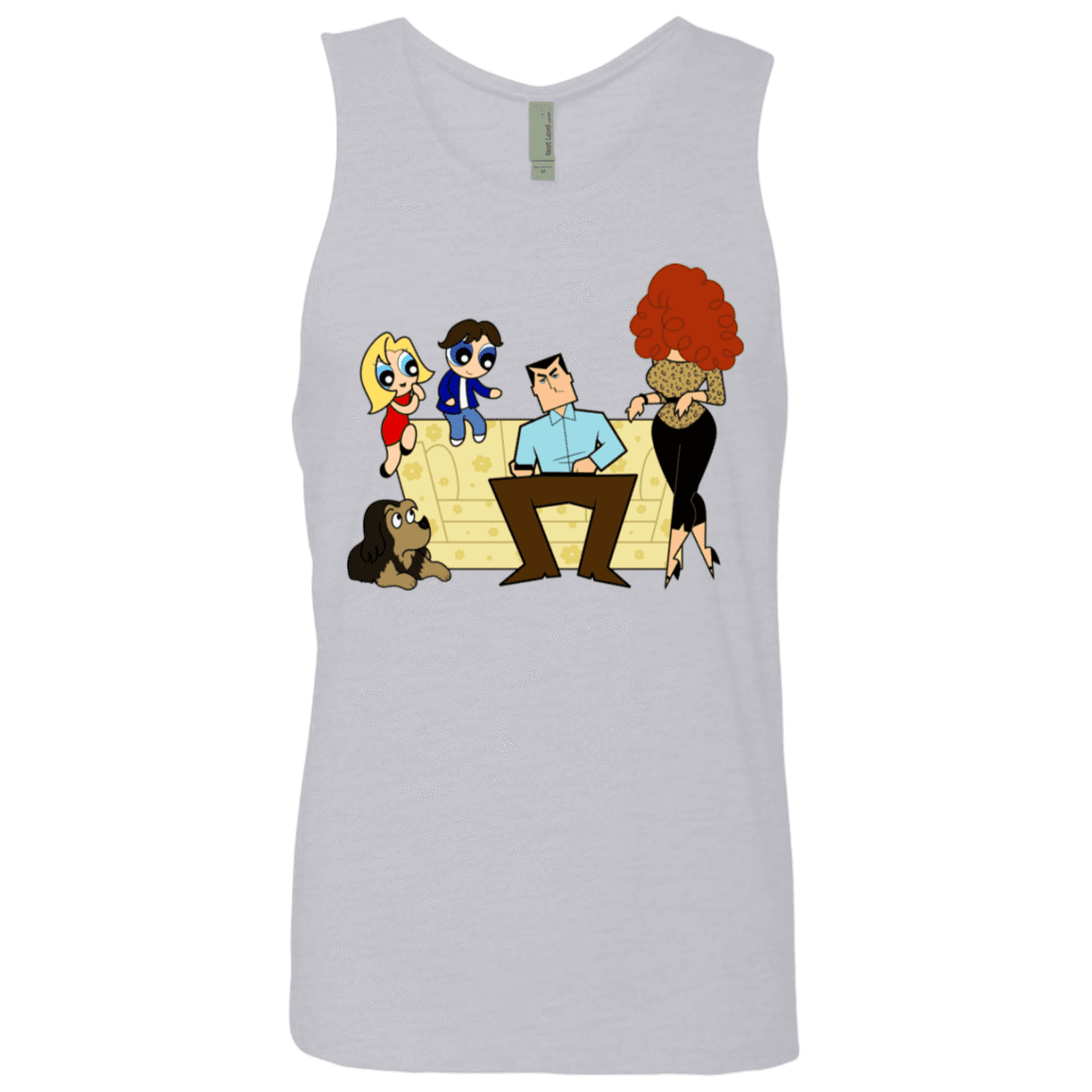 T-Shirts Heather Grey / S Married with Puffs Men's Premium Tank Top