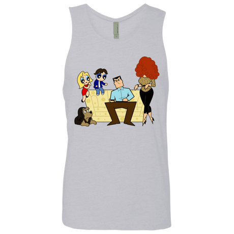 T-Shirts Heather Grey / S Married with Puffs Men's Premium Tank Top