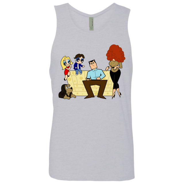 T-Shirts Heather Grey / S Married with Puffs Men's Premium Tank Top