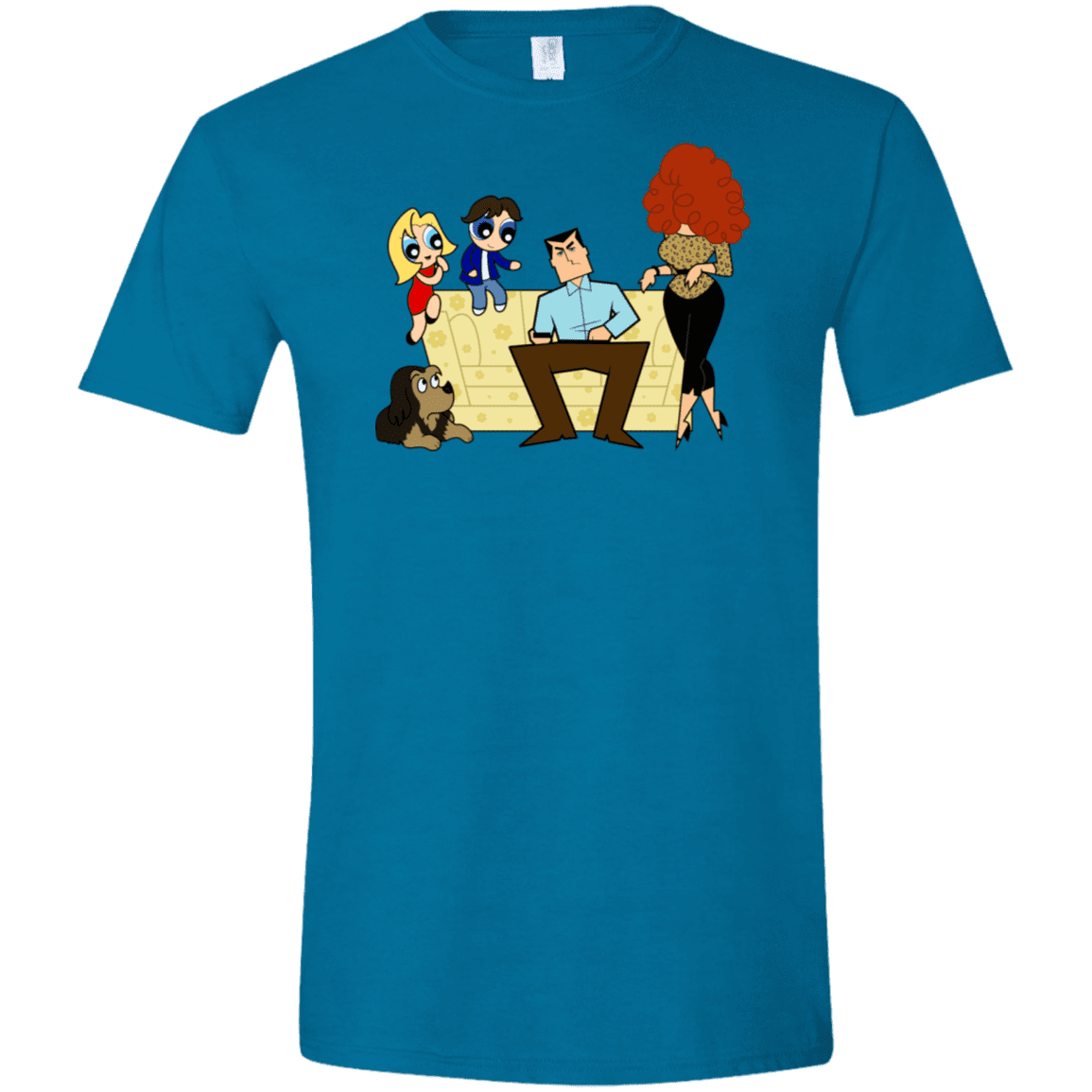 T-Shirts Antique Sapphire / S Married with Puffs Men's Semi-Fitted Softstyle