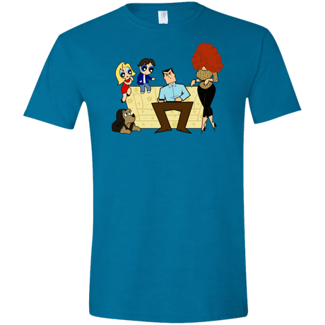 T-Shirts Antique Sapphire / S Married with Puffs Men's Semi-Fitted Softstyle