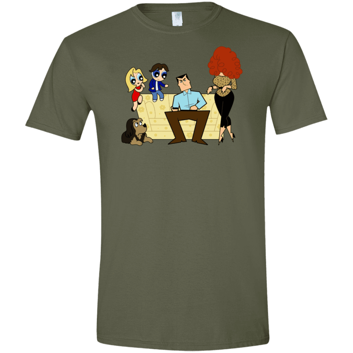 T-Shirts Military Green / S Married with Puffs Men's Semi-Fitted Softstyle