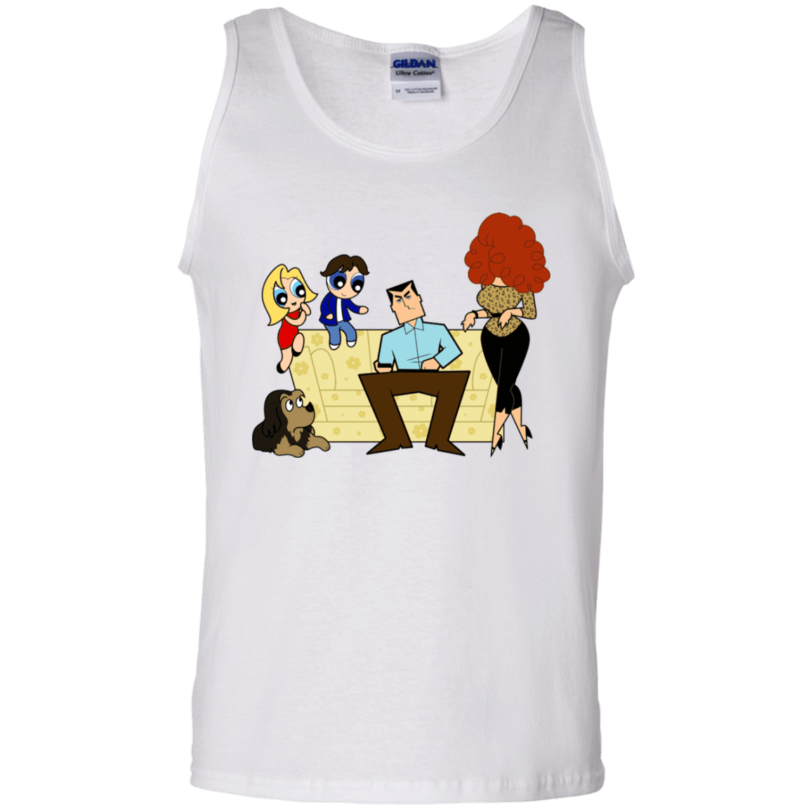 T-Shirts White / S Married with Puffs Men's Tank Top