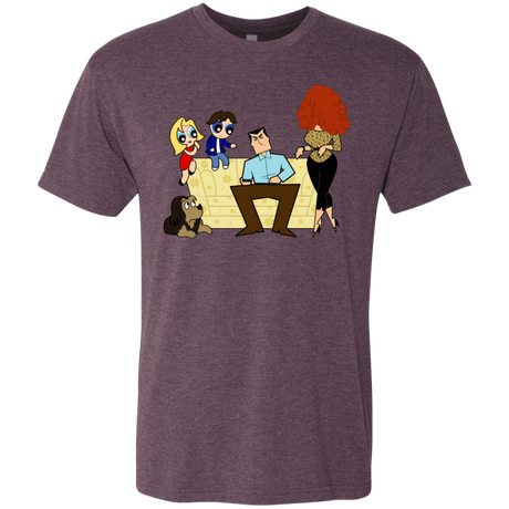 T-Shirts Vintage Purple / S Married with Puffs Men's Triblend T-Shirt