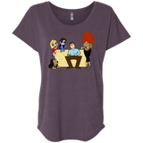 T-Shirts Vintage Purple / X-Small Married with Puffs Triblend Dolman Sleeve