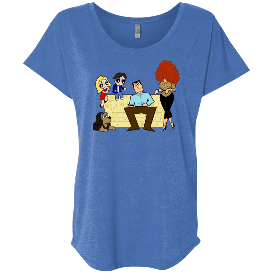 T-Shirts Vintage Royal / X-Small Married with Puffs Triblend Dolman Sleeve