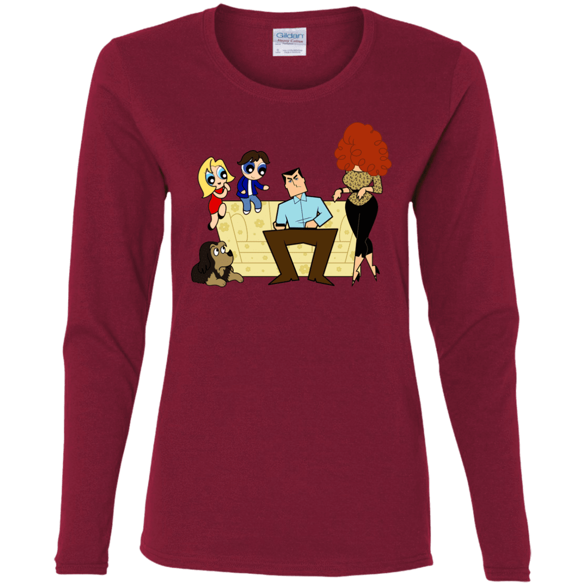 T-Shirts Cardinal / S Married with Puffs Women's Long Sleeve T-Shirt