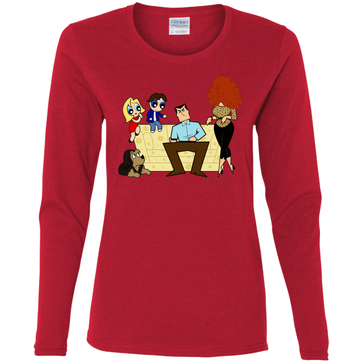 T-Shirts Red / S Married with Puffs Women's Long Sleeve T-Shirt