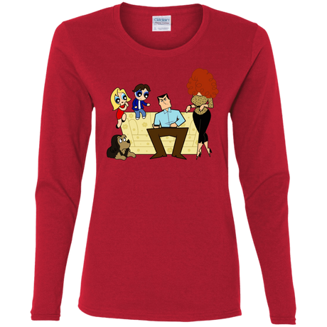 T-Shirts Red / S Married with Puffs Women's Long Sleeve T-Shirt