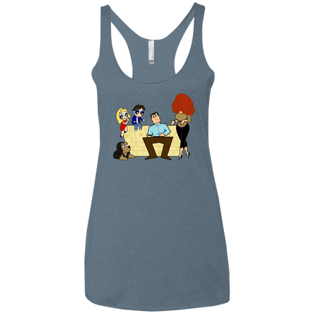 T-Shirts Indigo / X-Small Married with Puffs Women's Triblend Racerback Tank