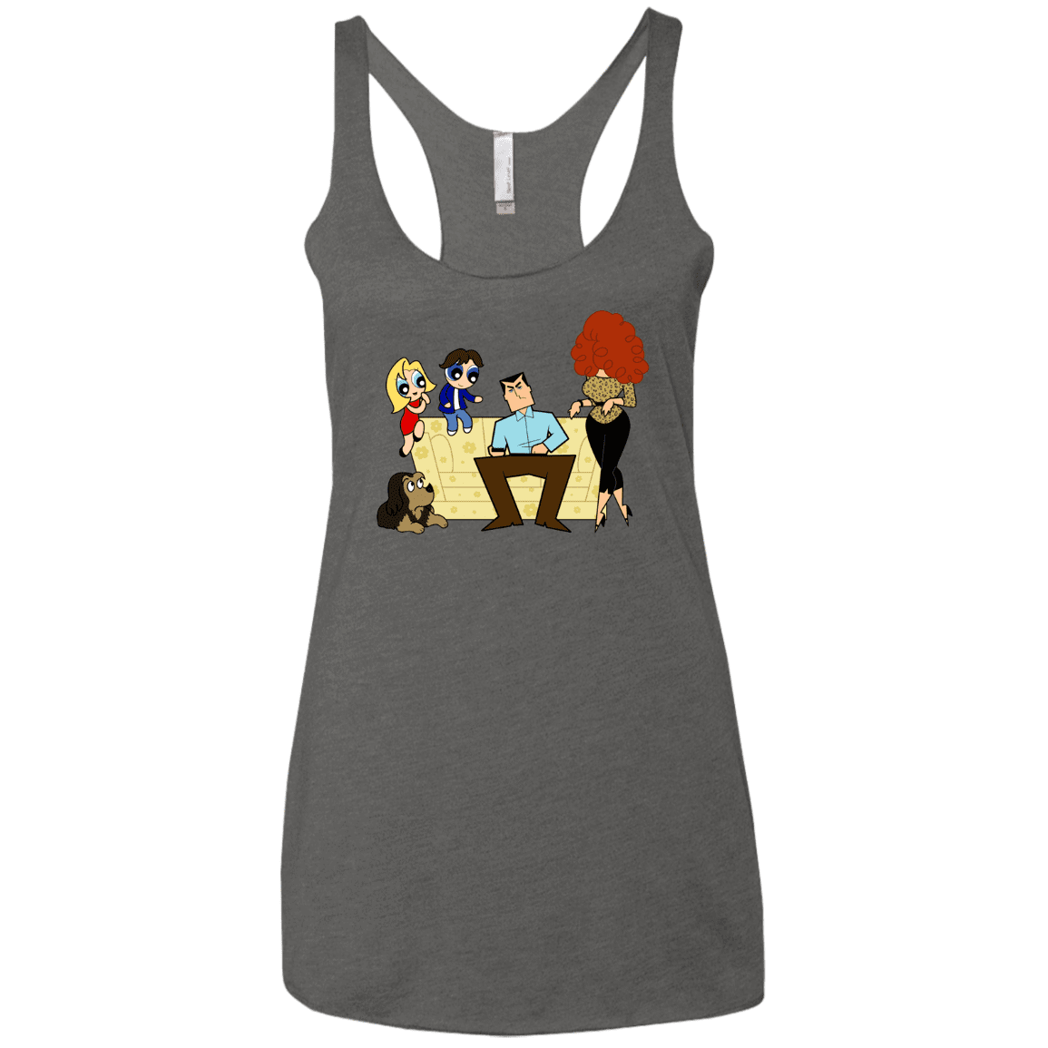 T-Shirts Premium Heather / X-Small Married with Puffs Women's Triblend Racerback Tank