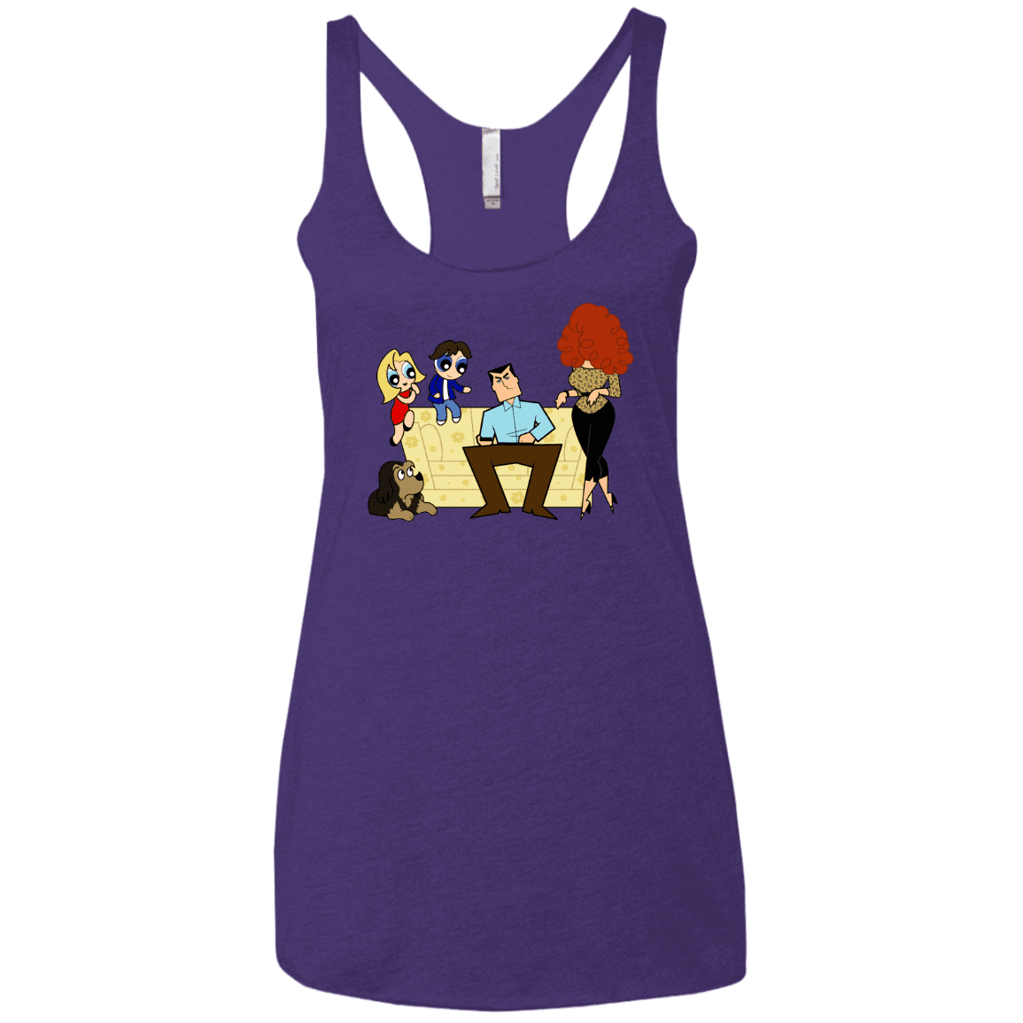 T-Shirts Purple Rush / X-Small Married with Puffs Women's Triblend Racerback Tank