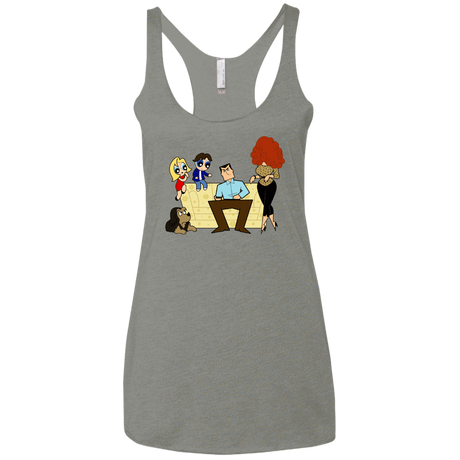 T-Shirts Venetian Grey / X-Small Married with Puffs Women's Triblend Racerback Tank