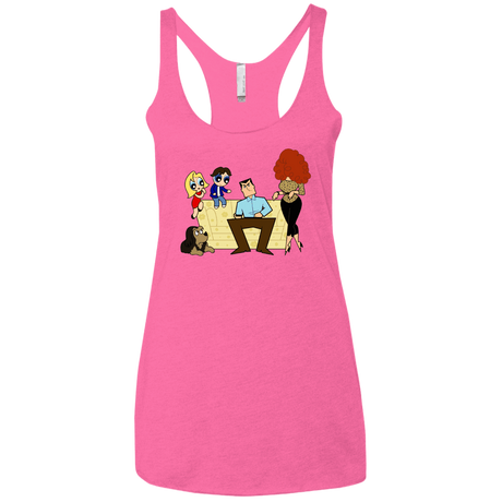 T-Shirts Vintage Pink / X-Small Married with Puffs Women's Triblend Racerback Tank