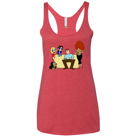 T-Shirts Vintage Red / X-Small Married with Puffs Women's Triblend Racerback Tank