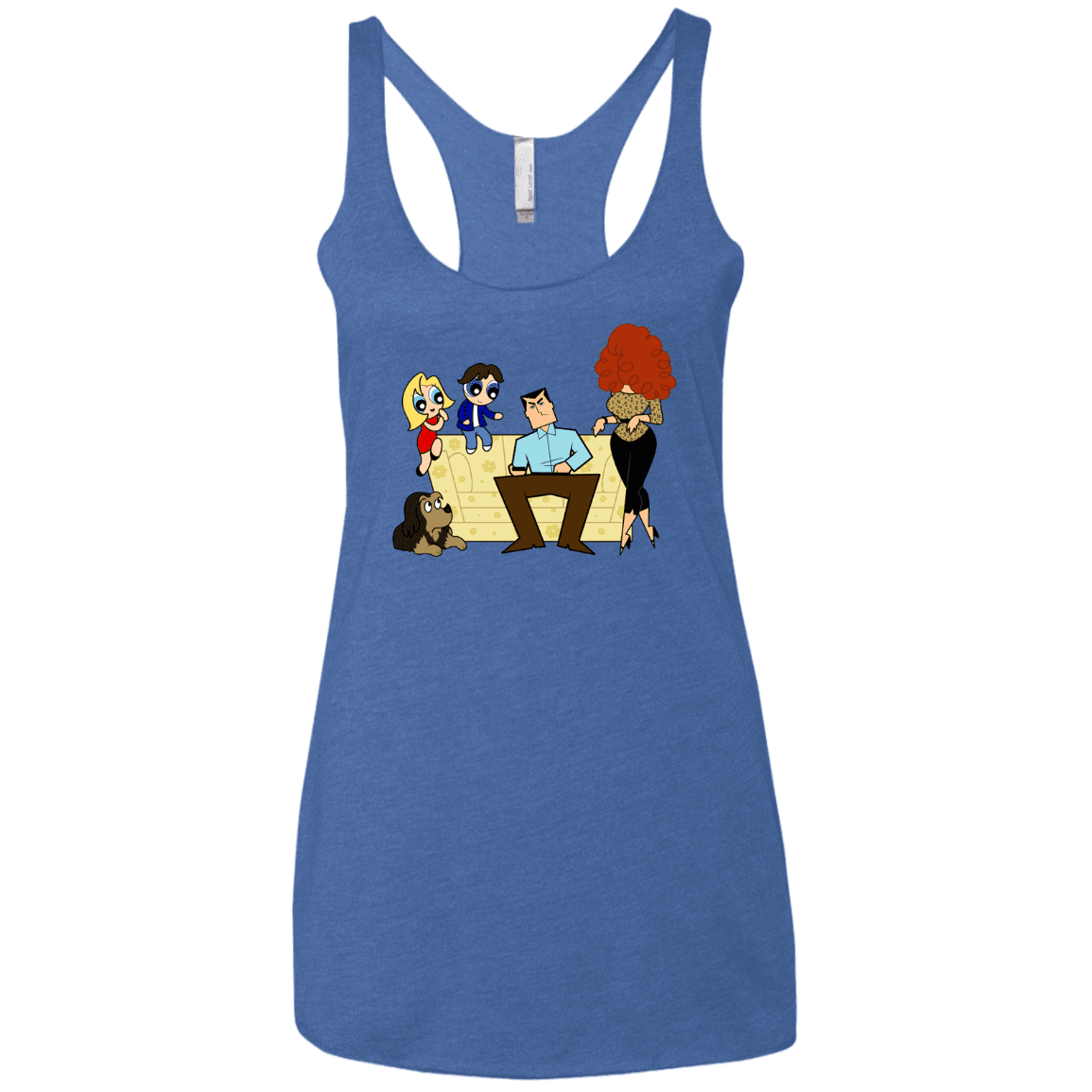T-Shirts Vintage Royal / X-Small Married with Puffs Women's Triblend Racerback Tank