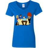 T-Shirts Royal / S Married with Puffs Women's V-Neck T-Shirt