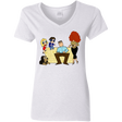 T-Shirts White / S Married with Puffs Women's V-Neck T-Shirt