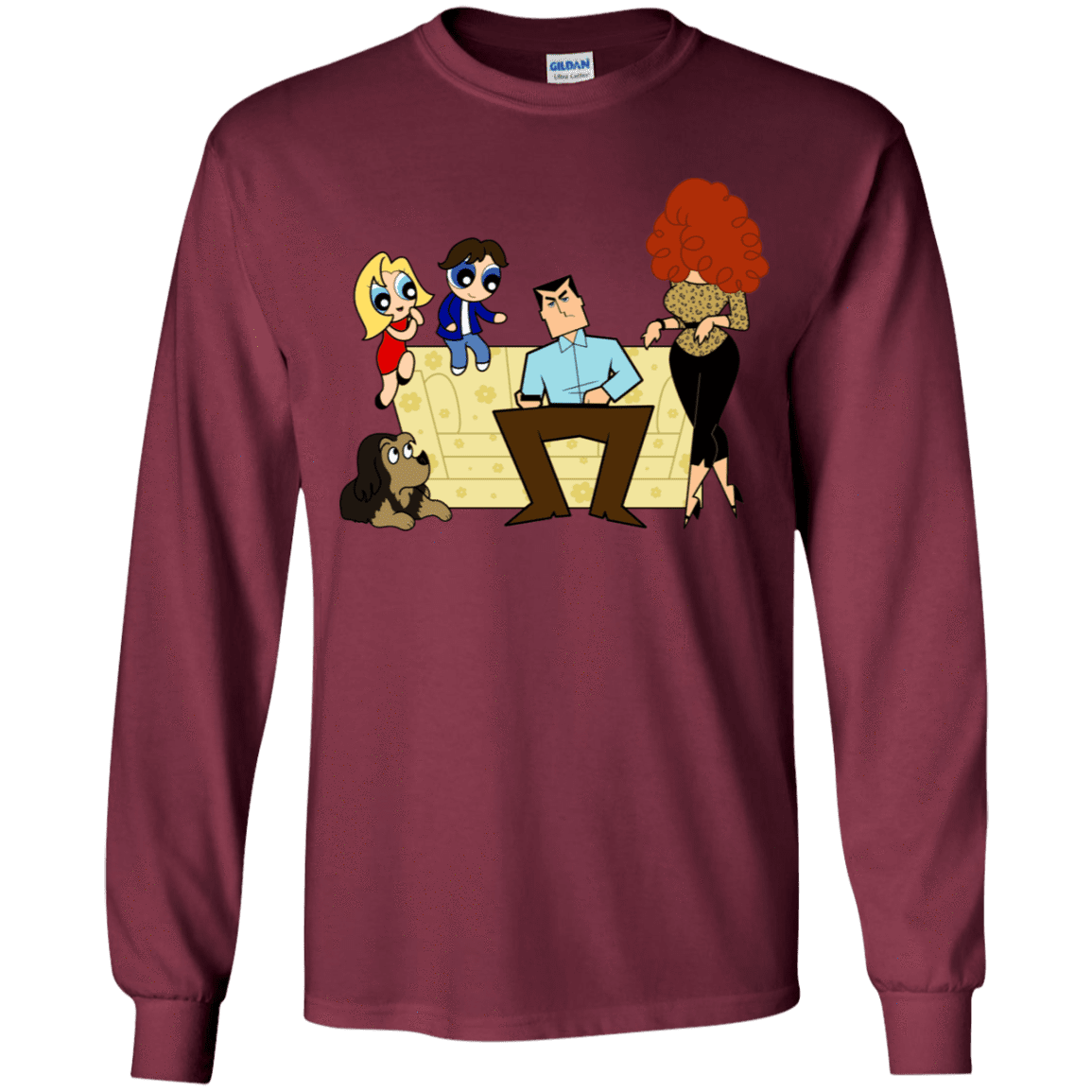 T-Shirts Maroon / YS Married with Puffs Youth Long Sleeve T-Shirt