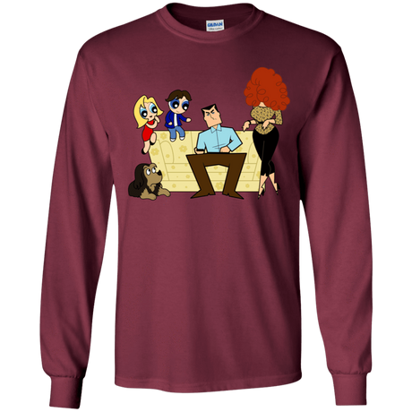 T-Shirts Maroon / YS Married with Puffs Youth Long Sleeve T-Shirt