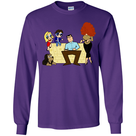 T-Shirts Purple / YS Married with Puffs Youth Long Sleeve T-Shirt