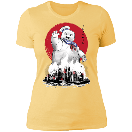 T-Shirts Banana Cream/ / S Marshmallow Man sumi-e Women's Premium T-Shirt