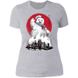 T-Shirts Heather Grey / S Marshmallow Man sumi-e Women's Premium T-Shirt