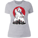 T-Shirts Heather Grey / S Marshmallow Man sumi-e Women's Premium T-Shirt