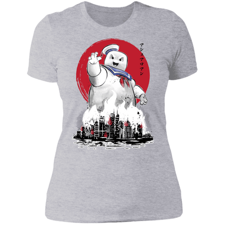 T-Shirts Heather Grey / S Marshmallow Man sumi-e Women's Premium T-Shirt