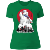 T-Shirts Kelly Green / S Marshmallow Man sumi-e Women's Premium T-Shirt