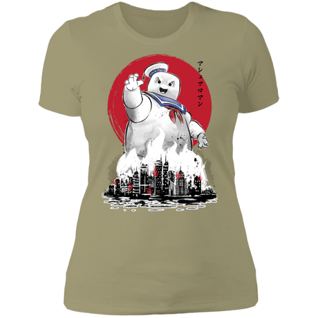 T-Shirts Light Olive / S Marshmallow Man sumi-e Women's Premium T-Shirt