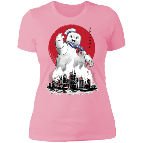 T-Shirts Light Pink / S Marshmallow Man sumi-e Women's Premium T-Shirt