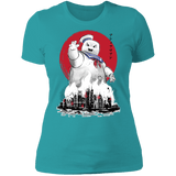 T-Shirts Tahiti Blue / S Marshmallow Man sumi-e Women's Premium T-Shirt