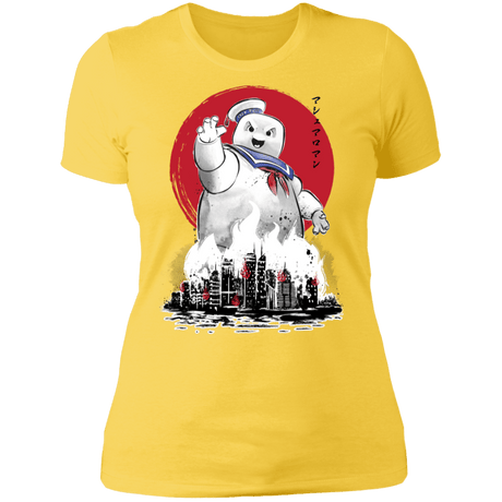 T-Shirts Vibrant Yellow / S Marshmallow Man sumi-e Women's Premium T-Shirt
