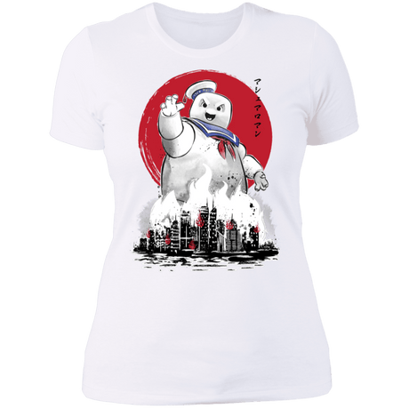 T-Shirts White / S Marshmallow Man sumi-e Women's Premium T-Shirt