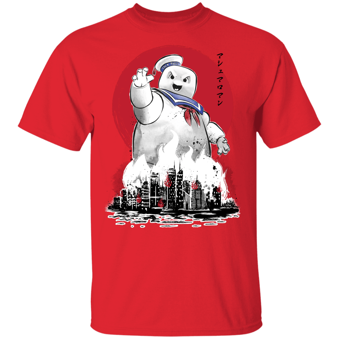 T-Shirts Red / YXS Marshmallow Man sumi-e Youth T-Shirt